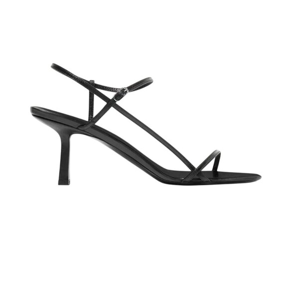 The Row Shoes - The Row Bare Leather Sandals in Black